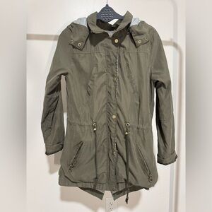 Olive Green Hooded Jacket